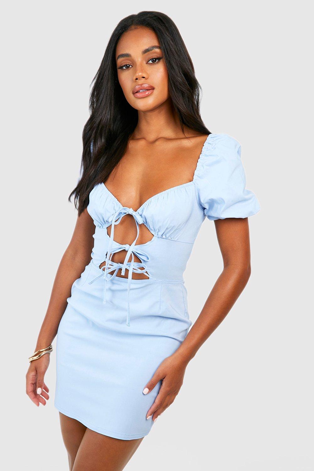 Boohoo light blue outlet dress